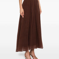 Brunello Cucinelli Silk Maxi Skirt