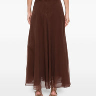 Brunello Cucinelli Silk Maxi Skirt