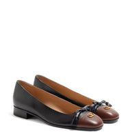 Valentino Garavani Du Roi Leather Ballet Flats - Black