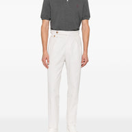 Brunello Cucinelli Logo Cotton Polo Shirt - Grey