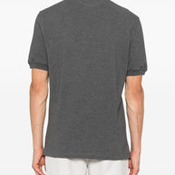 Brunello Cucinelli Logo Cotton Polo Shirt - Grey