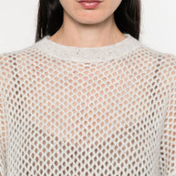 Brunello Cucinelli Wool open-knit sweater - Grey