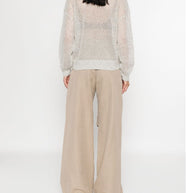 Brunello Cucinelli Wool open-knit sweater - Grey