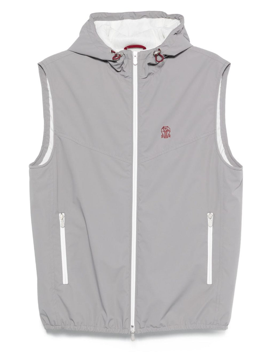 Brunello Cucinelli Nylon Down Vest - Grey