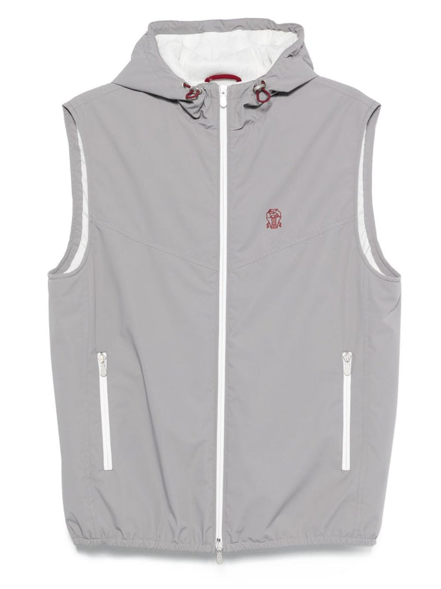 Brunello Cucinelli Nylon Down Vest - Grey