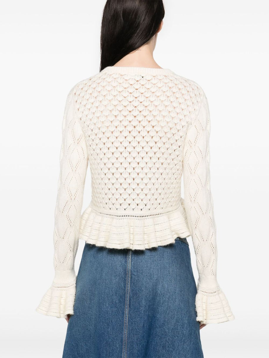 Chloé Wool And Silk Cardigan - White