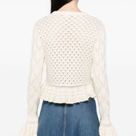 Chloé Wool And Silk Cardigan - White