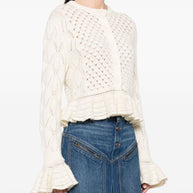 Chloé Wool And Silk Cardigan - White