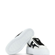 HOGAN PRE H-Stripes Leather Sneakers - Black