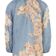 Zimmermann Cascadian Printed Blouse - Clear Blue