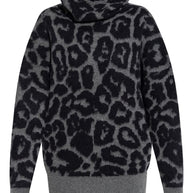 Stella McCartney Wool Leopard Print Sweater - Black