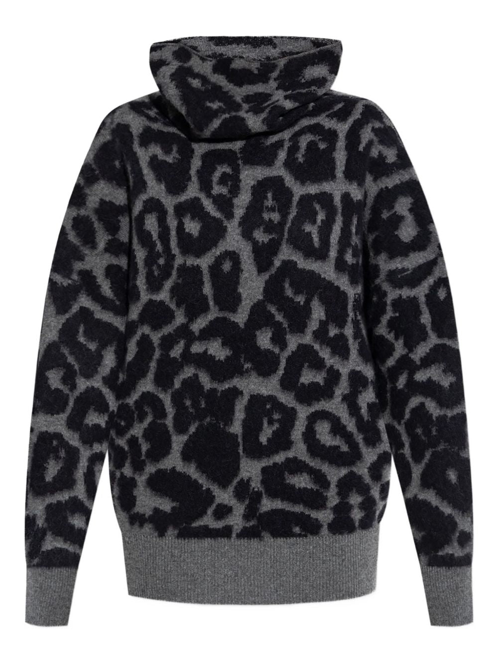 Stella McCartney Wool Leopard Print Sweater - Black