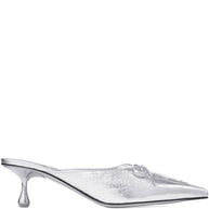 Jimmy Choo Scarlett 50 Leather Mules - Silver