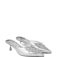 Jimmy Choo Scarlett 50 Leather Mules - Silver