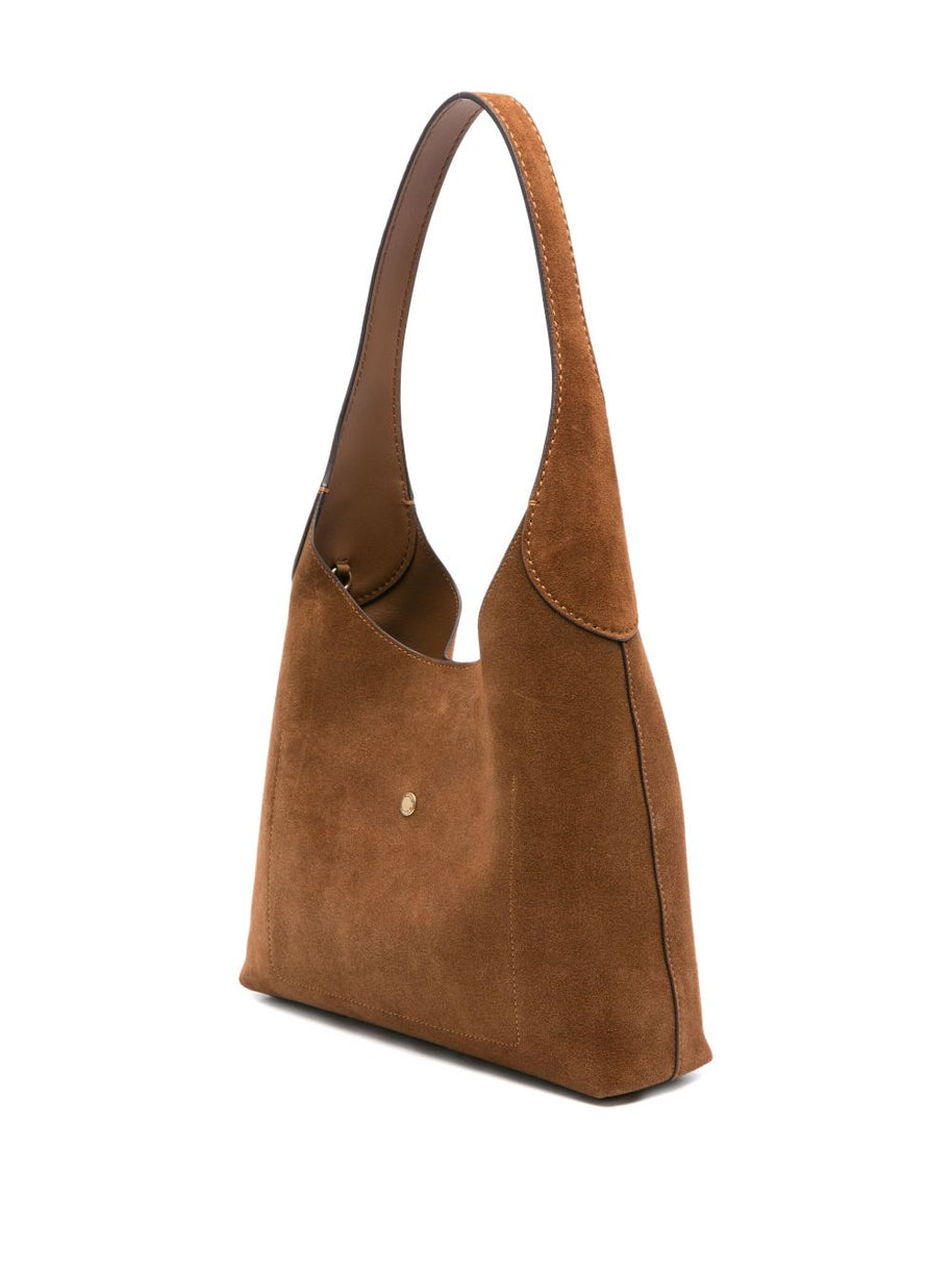 Coach Brooklyn 28 Suede Leather Hobo Bag - Leather Brown