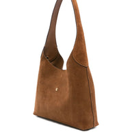 Coach Brooklyn 28 Suede Leather Hobo Bag - Leather Brown