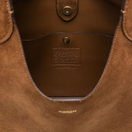 Coach Brooklyn 28 Suede Leather Hobo Bag - Leather Brown