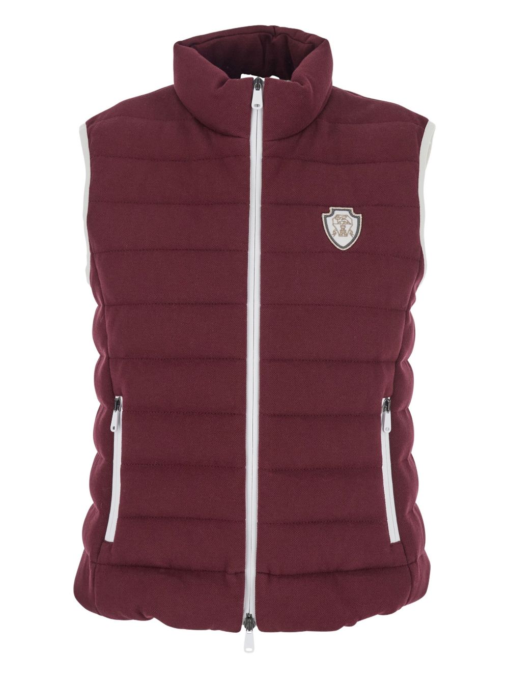 Brunello Cucinelli Quilted Logo Cotton Vest