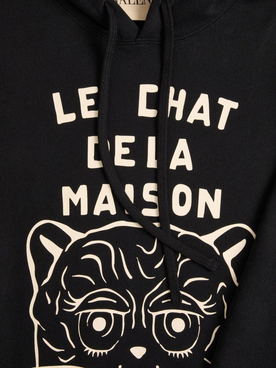 Valentino Le Chat De La Maison Cotton Hoodie - Black