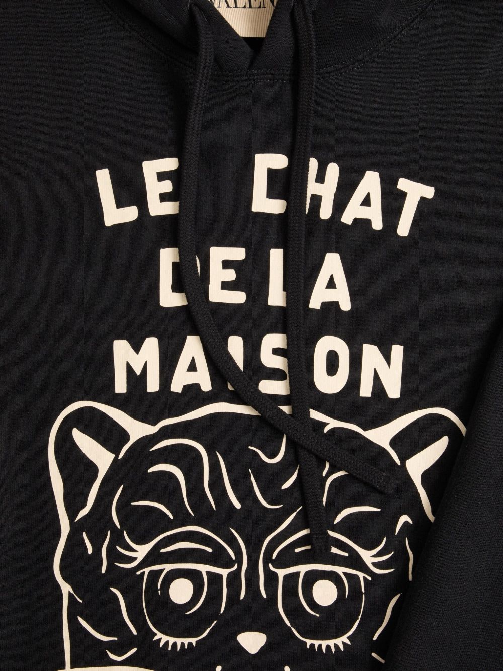 Valentino Le Chat De La Maison Cotton Hoodie - Black