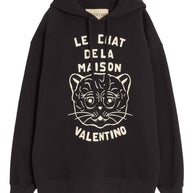 Valentino Le Chat De La Maison Cotton Hoodie - Black