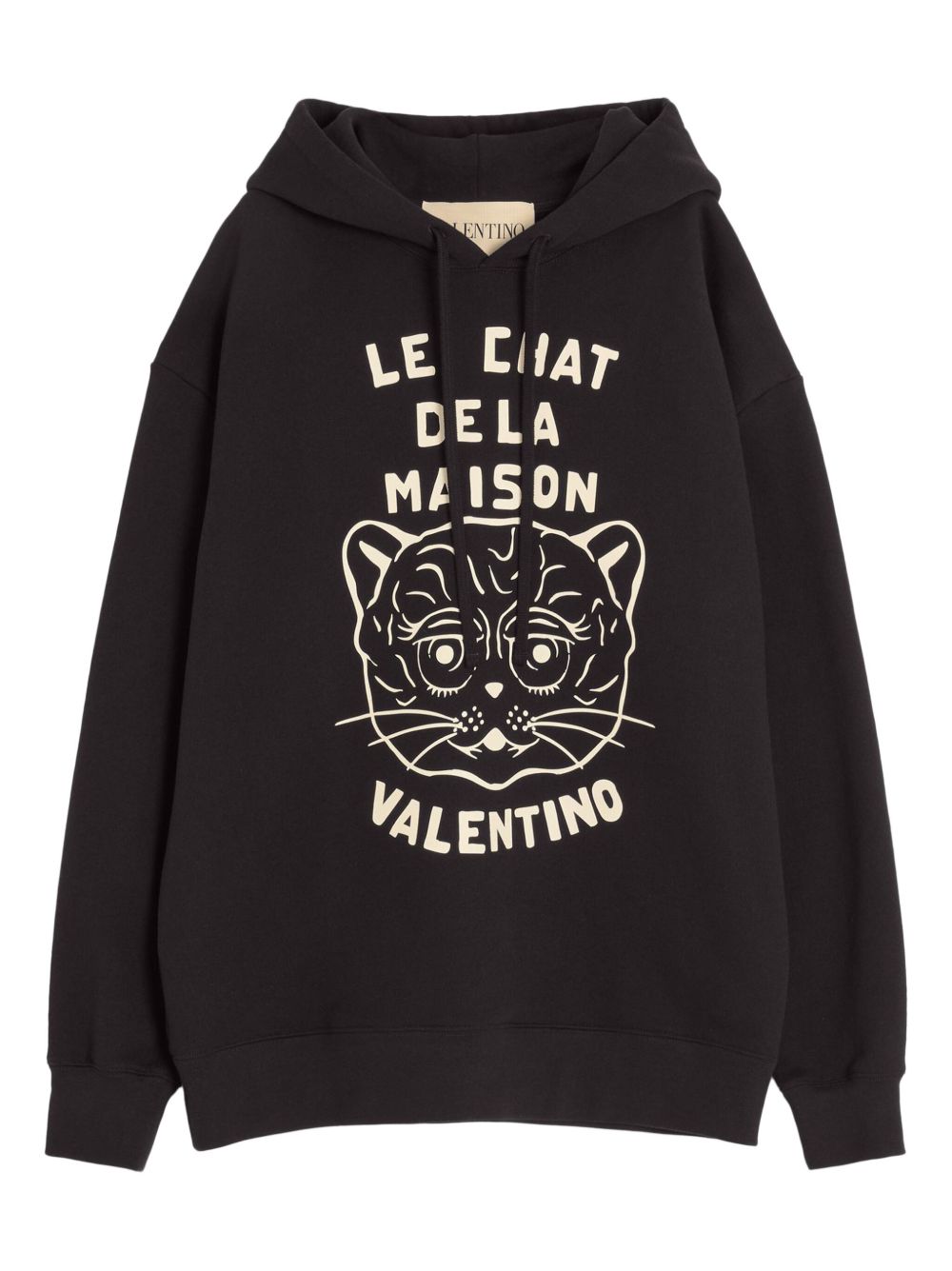 Valentino Le Chat De La Maison Cotton Hoodie - Black