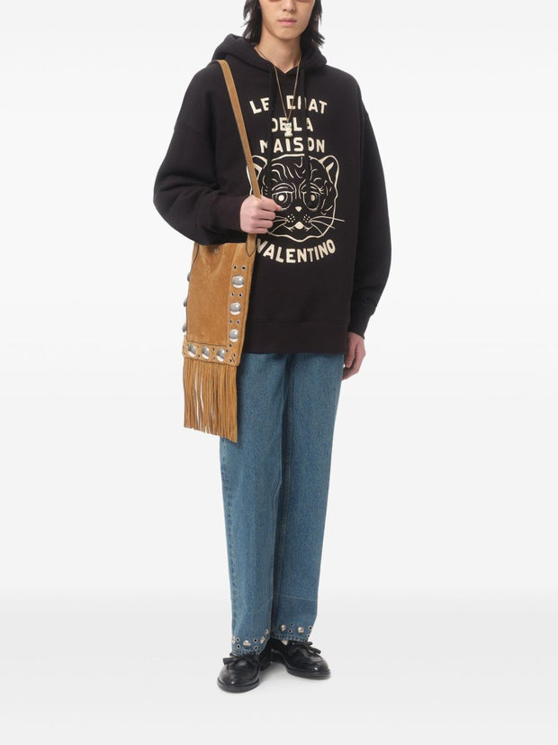 Valentino Le Chat De La Maison Cotton Hoodie - Black