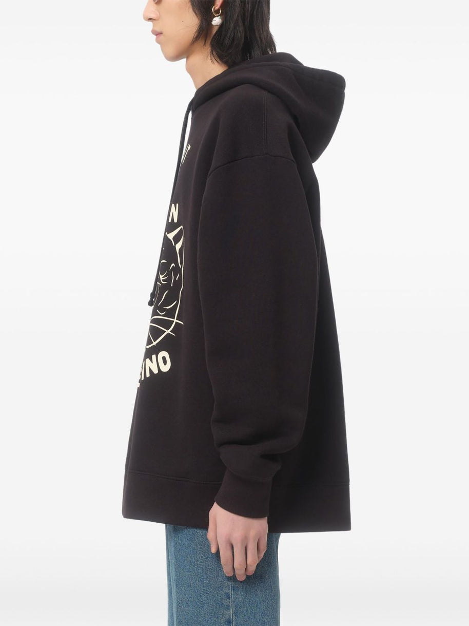 Valentino Le Chat De La Maison Cotton Hoodie - Black