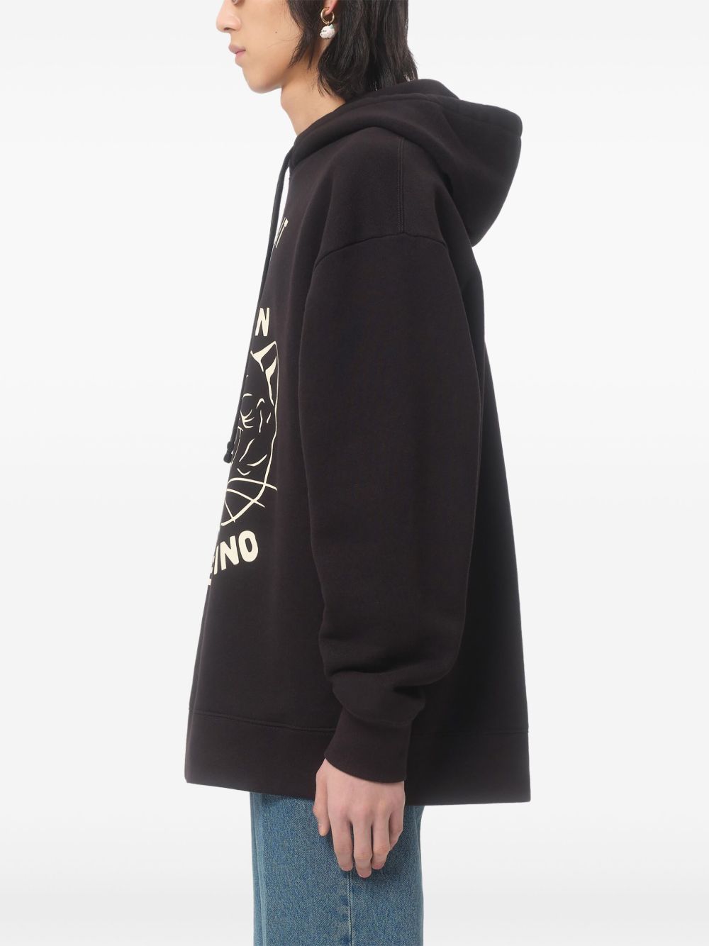 Valentino Le Chat De La Maison Cotton Hoodie - Black