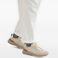Brunello Cucinelli Washed Suede And Semi-polished Calfskin Runners