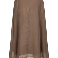 Brunello Cucinelli Stitching-detail A-line Midi Skirt