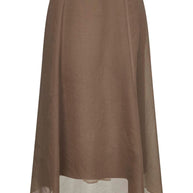 Brunello Cucinelli Stitching-detail A-line Midi Skirt