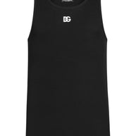 Dolce & Gabbana Logo Cotton Tank Top - Black