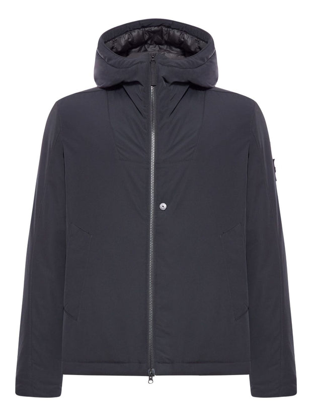 Stone Island Hooded Windbreaker - Black