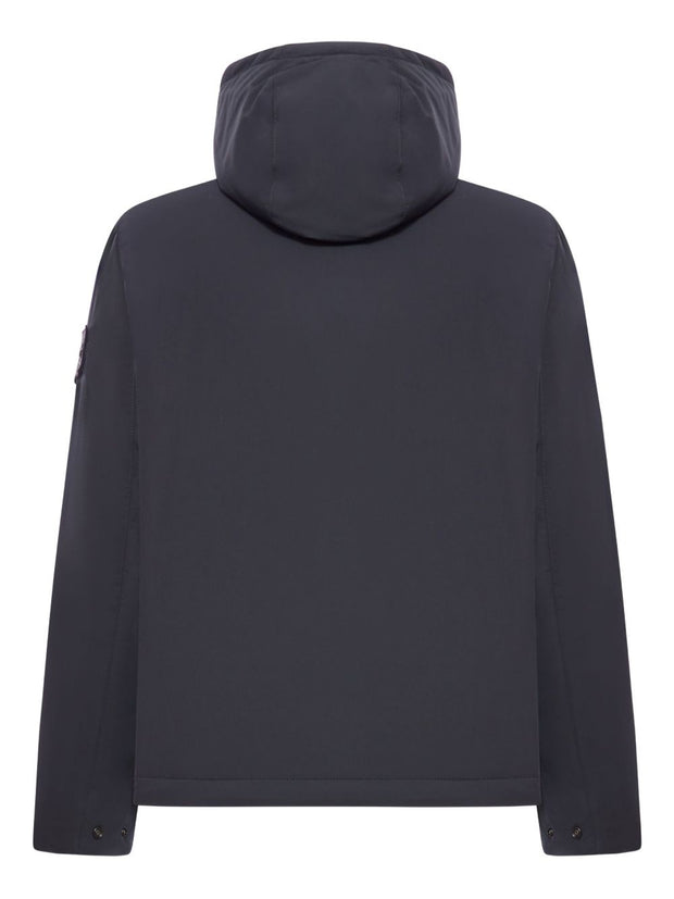 Stone Island Hooded Windbreaker - Black