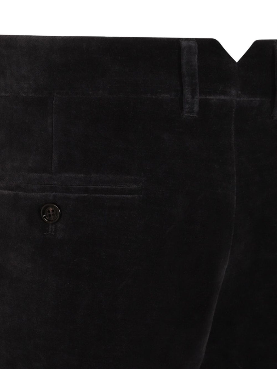 Valentino Cotton And Linen Blend Trousers - Blue