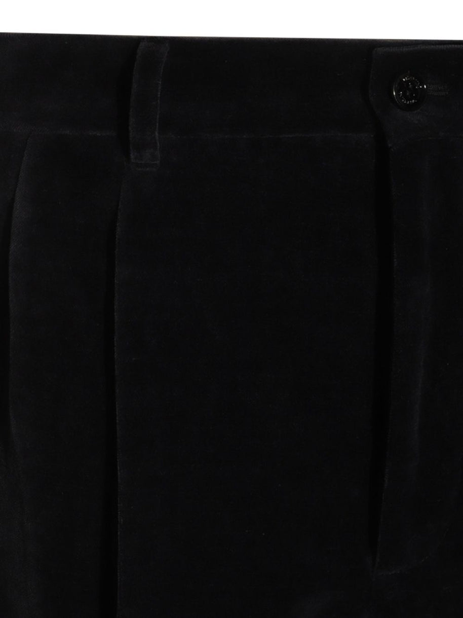 Valentino Cotton And Linen Blend Trousers - Blue