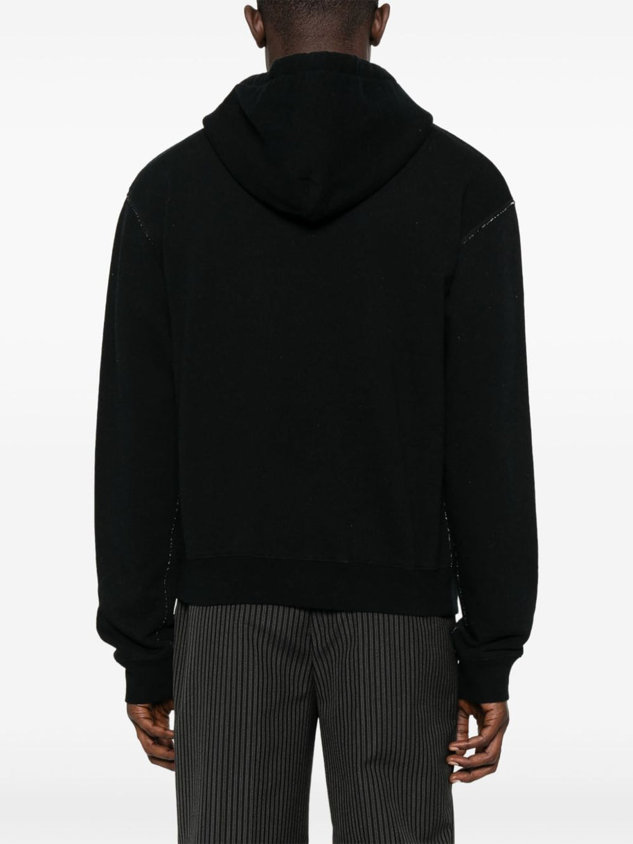 Valentino Chez Valentino Cotton Hoodie - Black