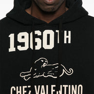 Valentino Chez Valentino Cotton Hoodie - Black