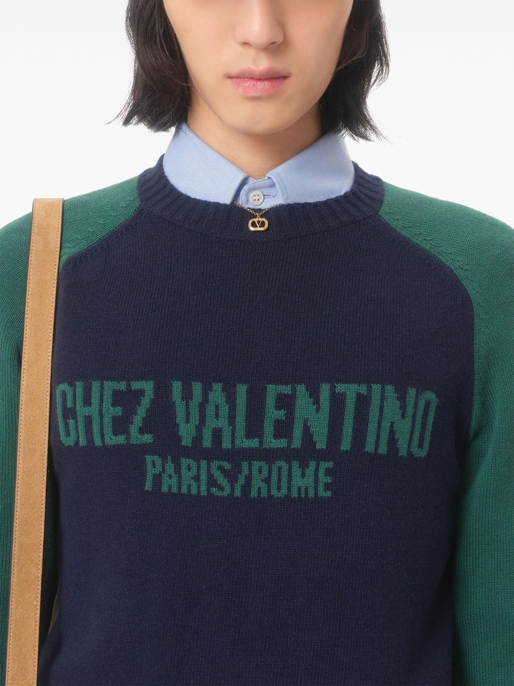 Valentino Chez Valentino Wool Sweater - Blue