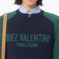 Valentino Chez Valentino Wool Sweater - Blue