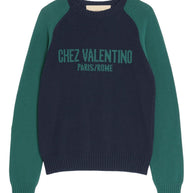 Valentino Chez Valentino Wool Sweater - Blue