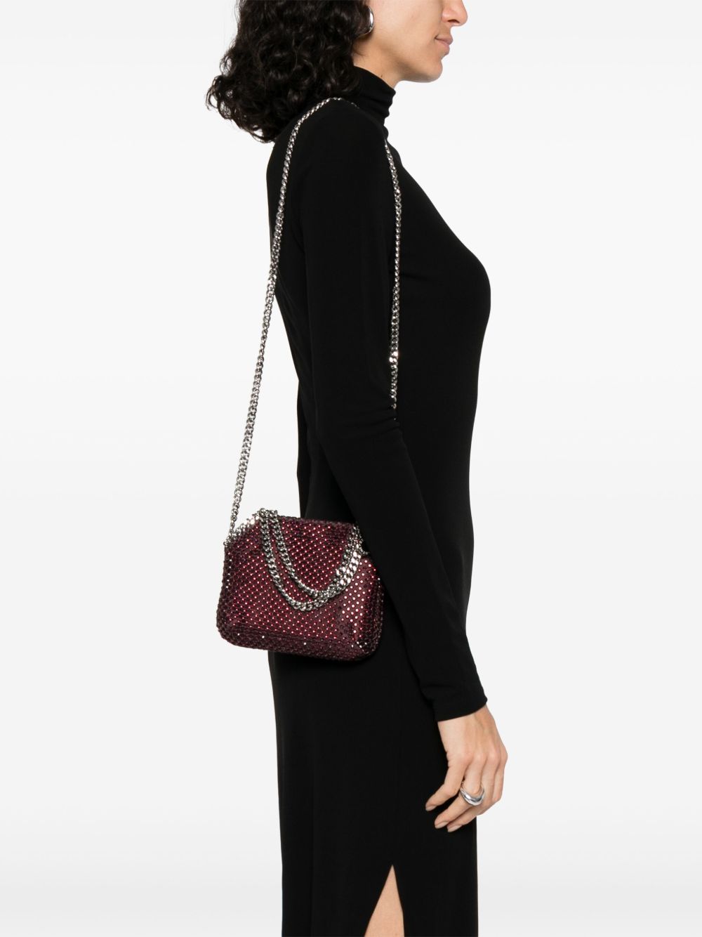 Stella McCartney Falabella Crystal Mini Tote - Bordeaux