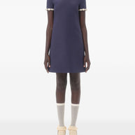 Valentino Short Embroidered Crepe Couture Dress