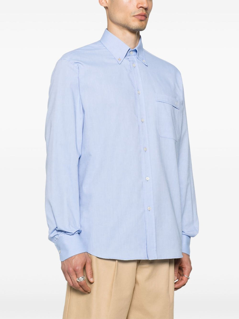 Valentino VLogo Signature Cotton Shirt - Clear Blue