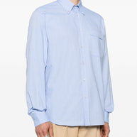 Valentino VLogo Signature Cotton Shirt - Clear Blue