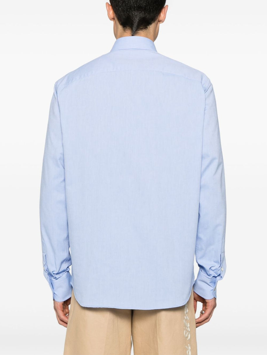 Valentino VLogo Signature Cotton Shirt - Clear Blue