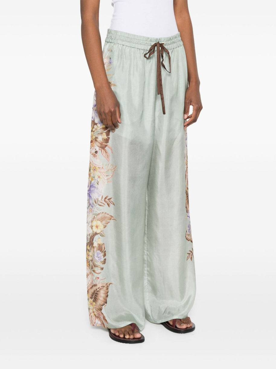 Zimmermann Coco Printed Silk Trousers