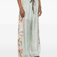 Zimmermann Coco Printed Silk Trousers