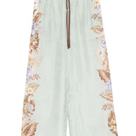 Zimmermann Coco Printed Silk Trousers